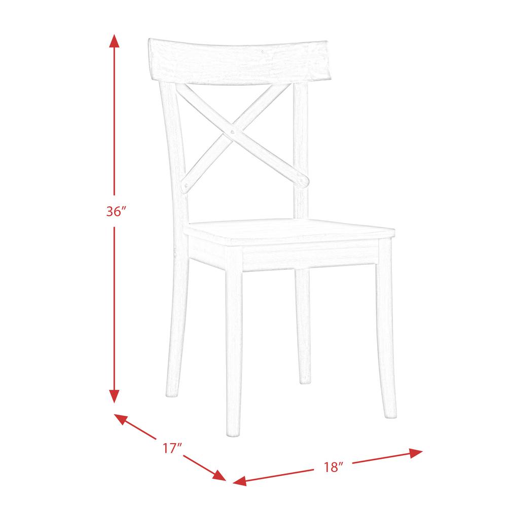 Keaton X-Back Wooden Side Chair Set. Picture 3
