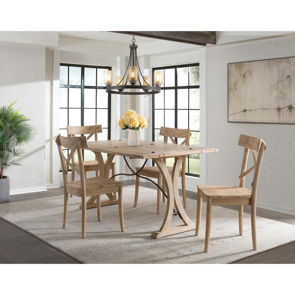 Keaton X-Back Wooden Side Chair Set. Picture 8