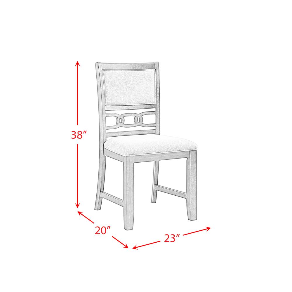 Taylor Standard Height Side Chair Set in Gray. Picture 8