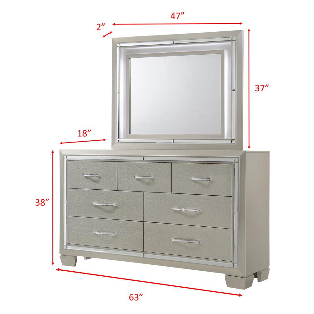 Glamour King Platform Storage  3PC Bedroom Set. Picture 8
