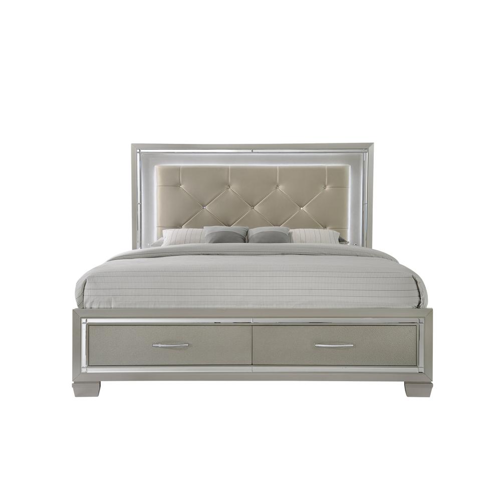 Glamour King Platform Storage  3PC Bedroom Set. Picture 11