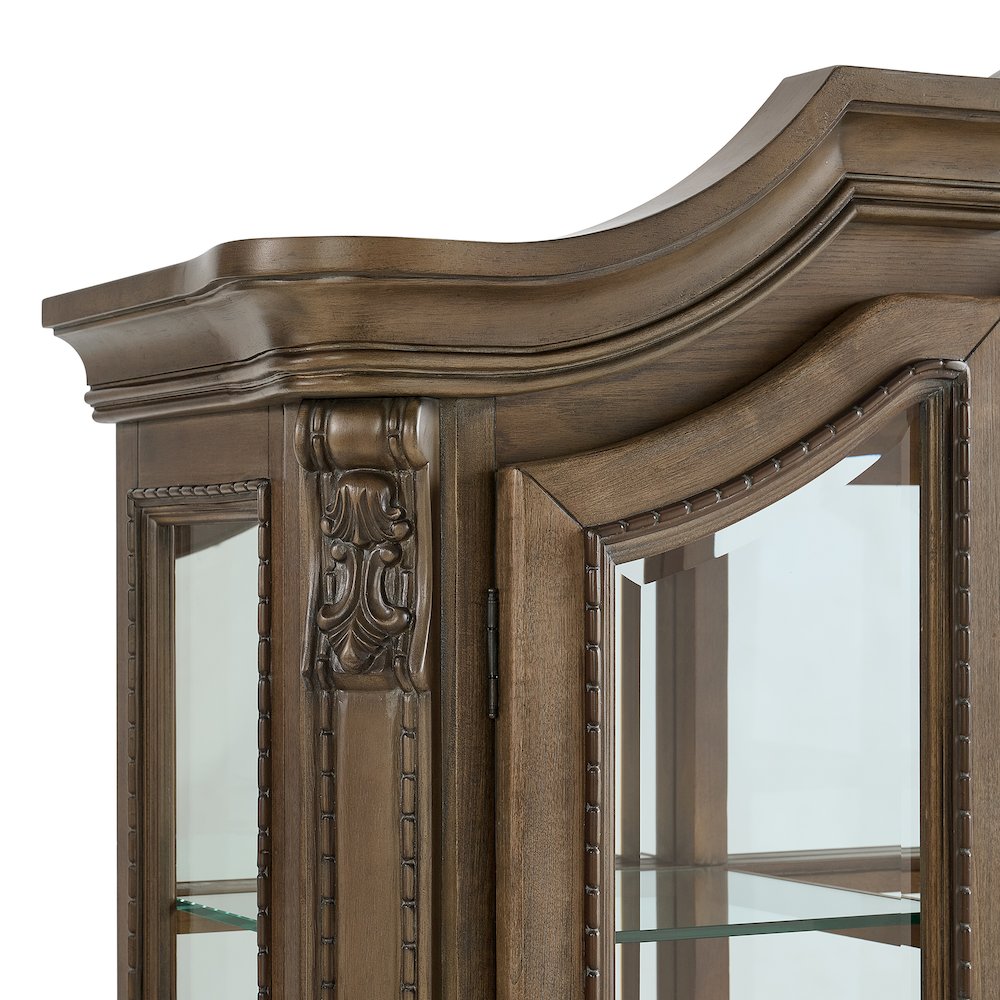 Denali Server and Hutch with LED in Walnut. Picture 4