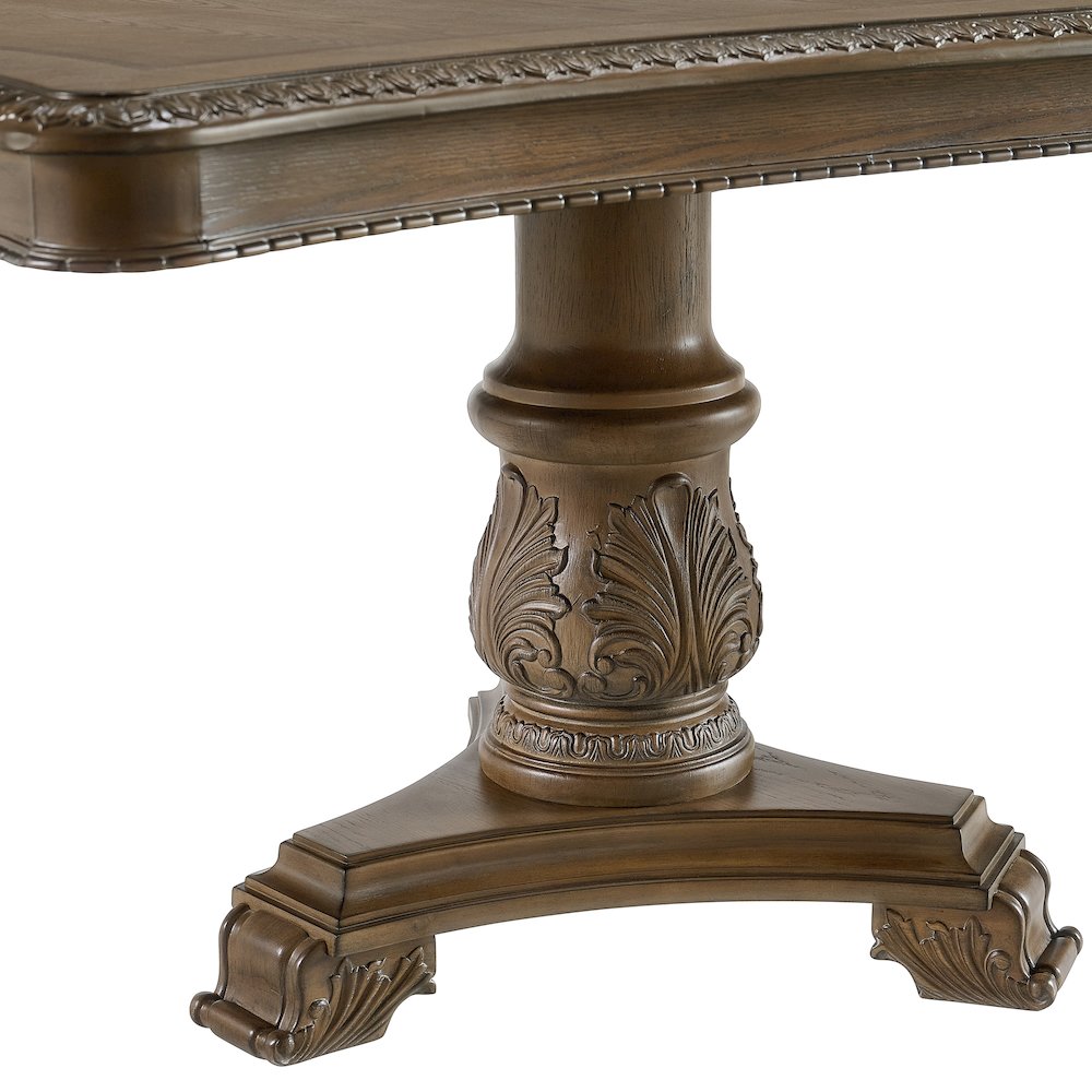 Denali Rectangular Dining Table with 2 18" Leaves in Walnut. Picture 6