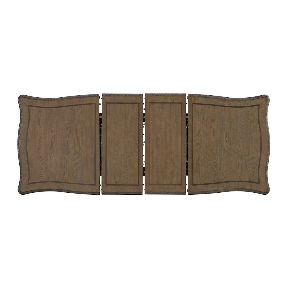 Denali Rectangular Dining Table with 2 18" Leaves in Walnut. Picture 4