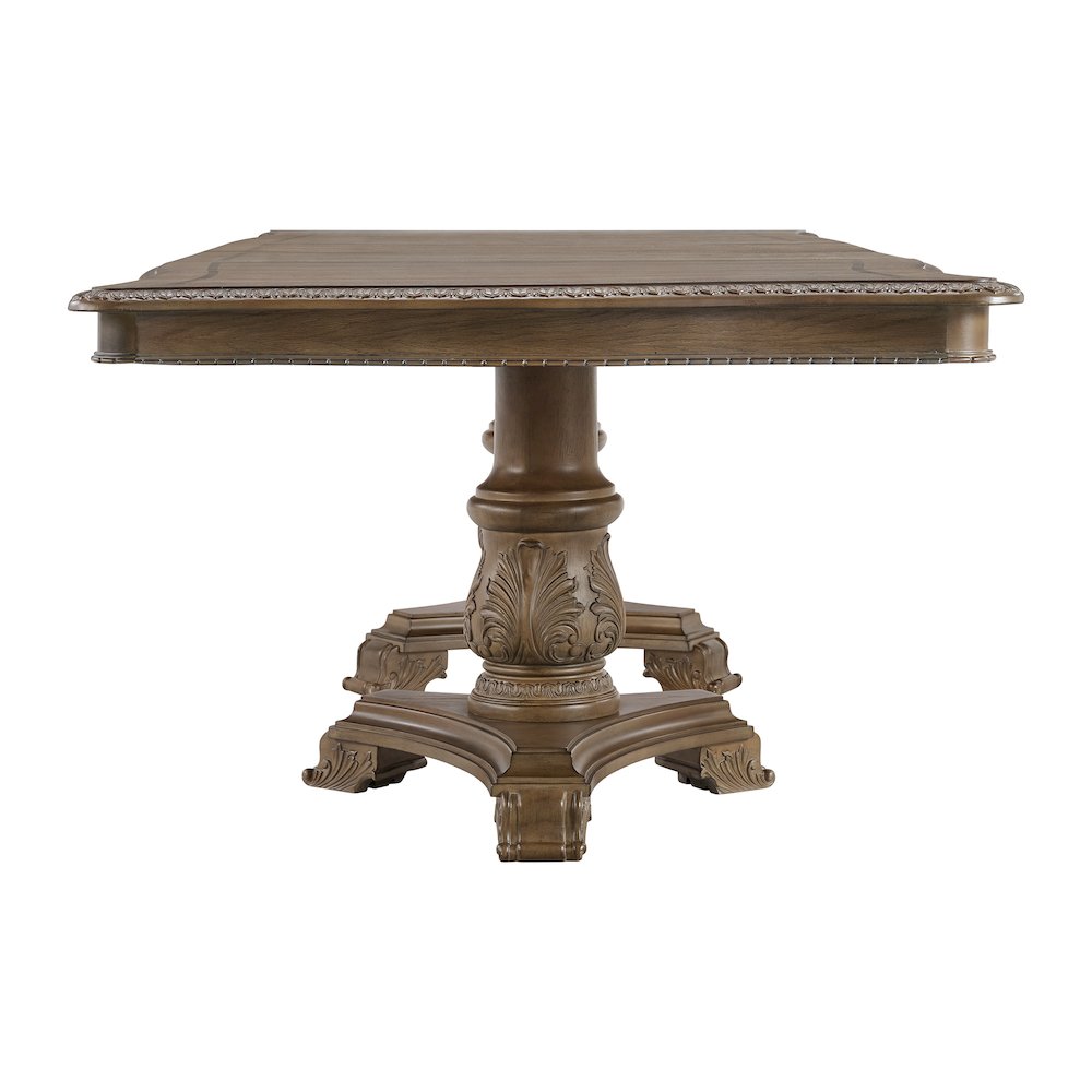 Denali Rectangular Dining Table with 2 18" Leaves in Walnut. Picture 3