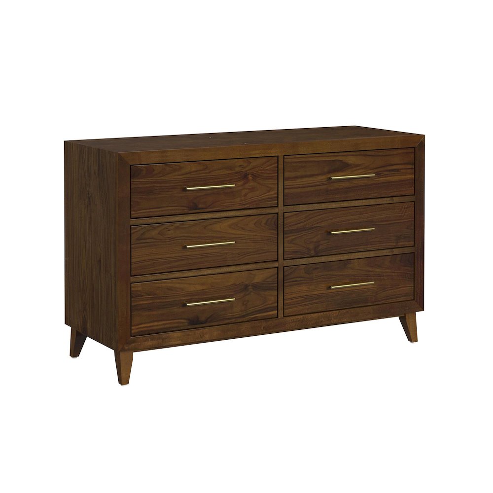 Malia 6-Drawer Dresser in Walnut. Picture 1