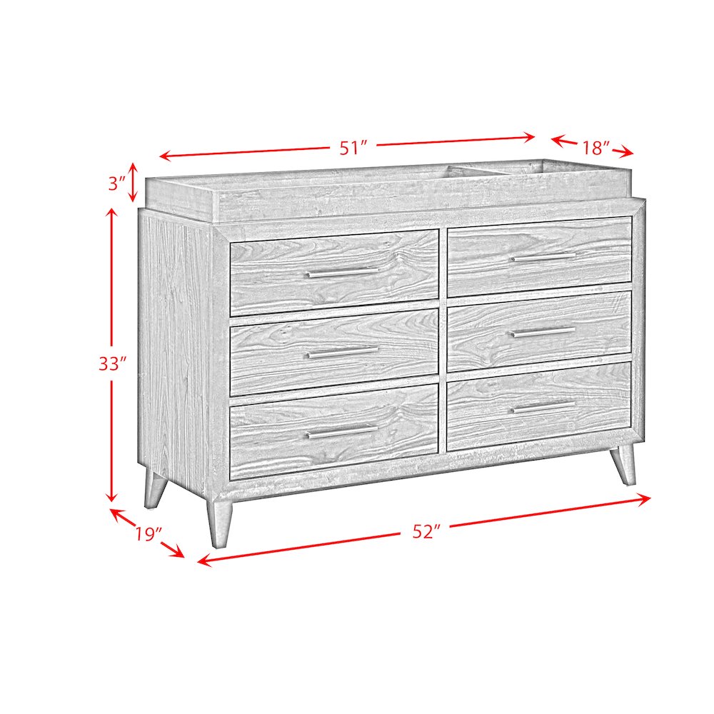 Malia Dresser and Topper in Walnut. Picture 8