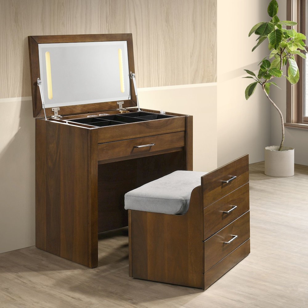 Zuma Dressing Table in Walnut. Picture 16
