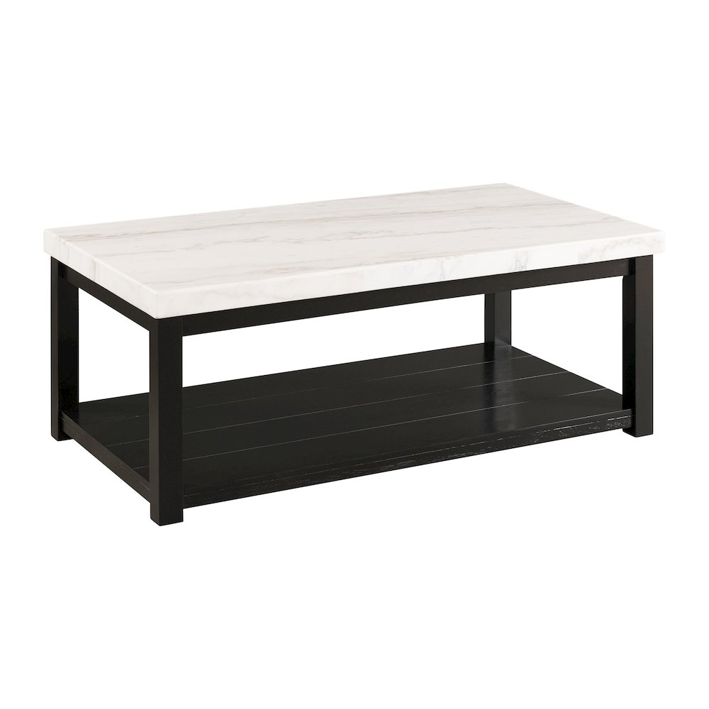 Evie w/ White Top - Rectangular Coffee Table W/Casters. Picture 1