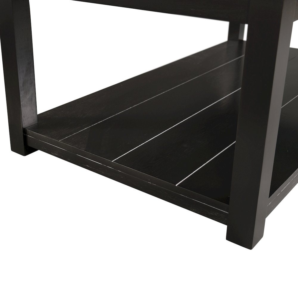 Evie w/ White Top - Rectangular Coffee Table W/Casters. Picture 7