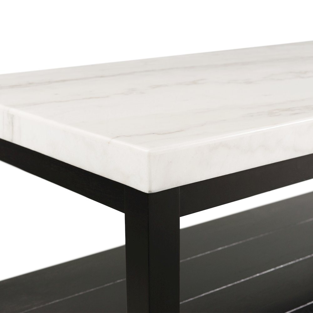 Evie w/ White Top - Rectangular Coffee Table W/Casters. Picture 5