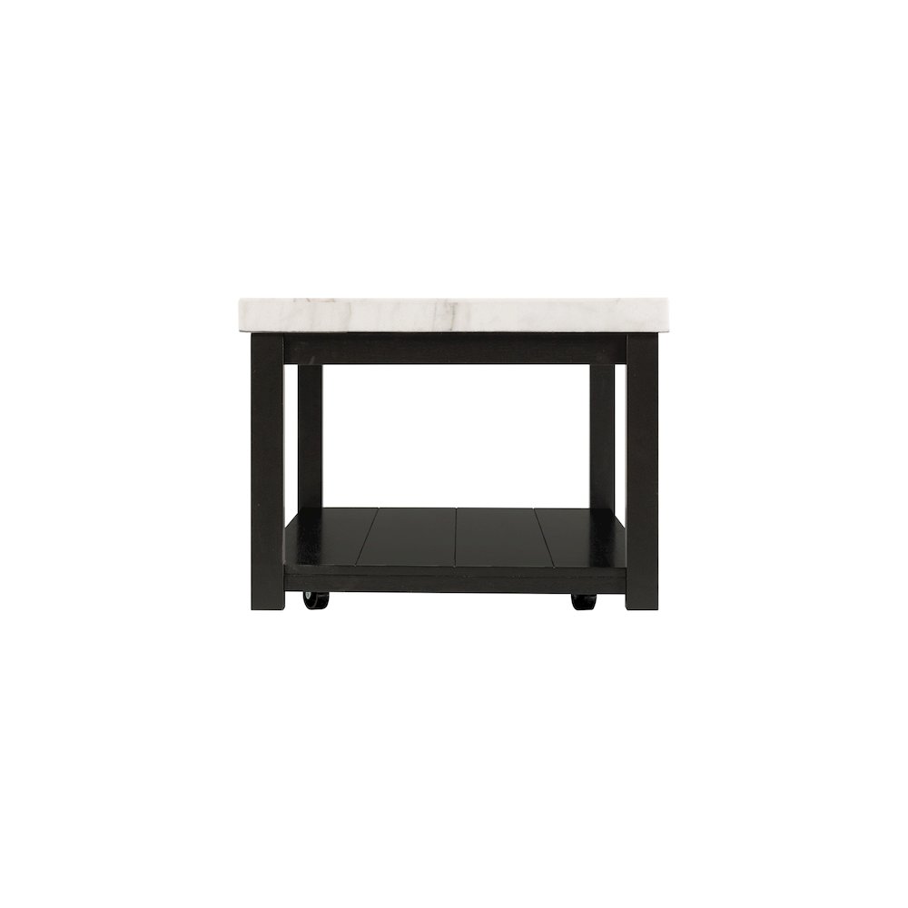 Evie w/ White Top - Rectangular Coffee Table W/Casters. Picture 3