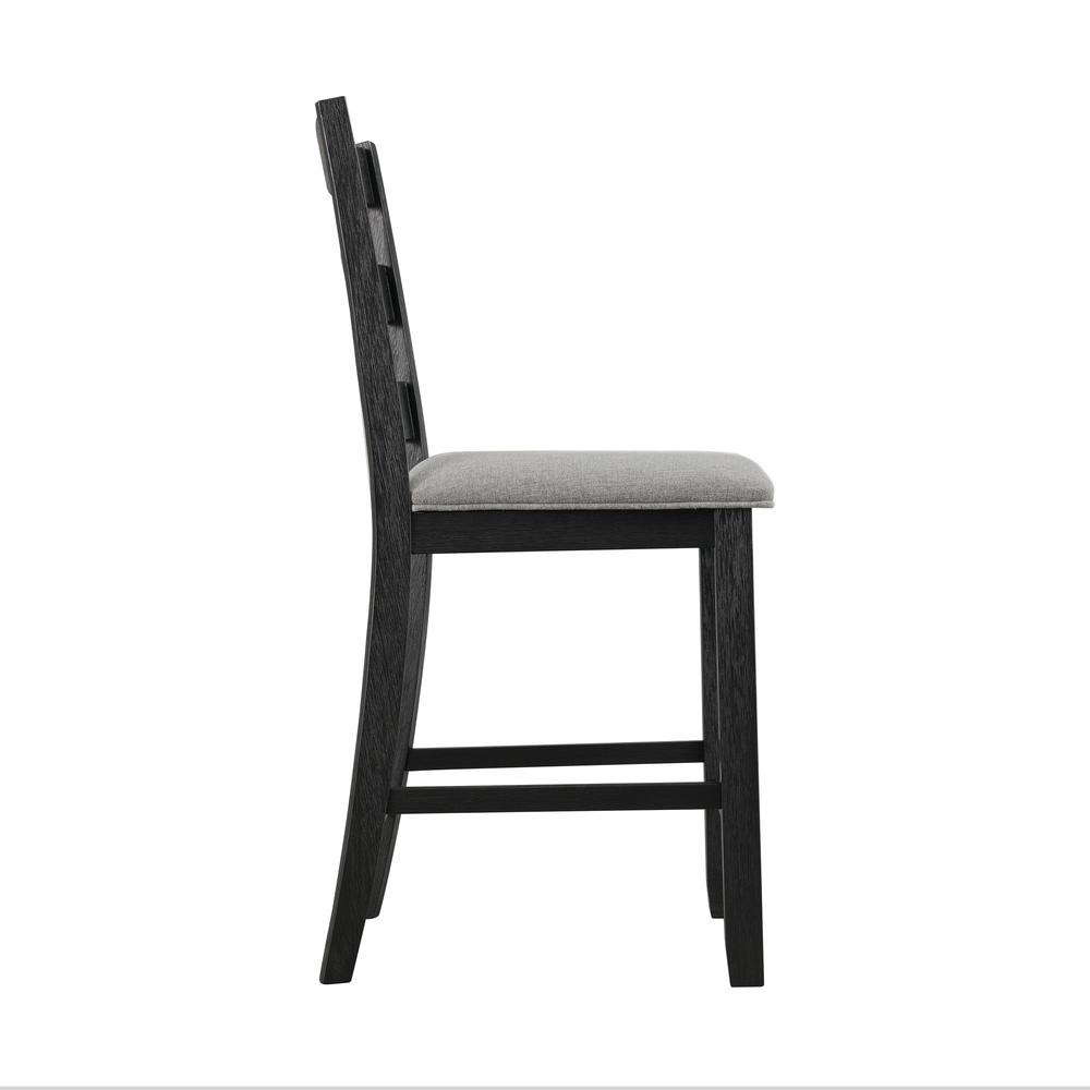 Kona Counter Height Side Chair Set in Black. Picture 7