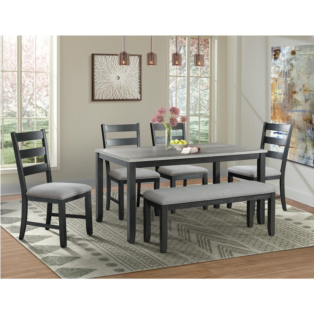 Kona Standard Height Side Chair Set in Black. Picture 4