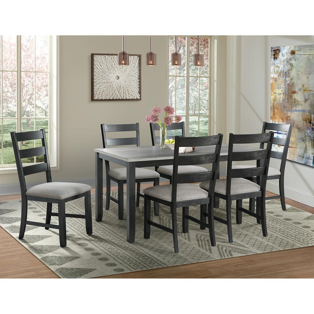 Kona Standard Height Side Chair Set in Black. Picture 5