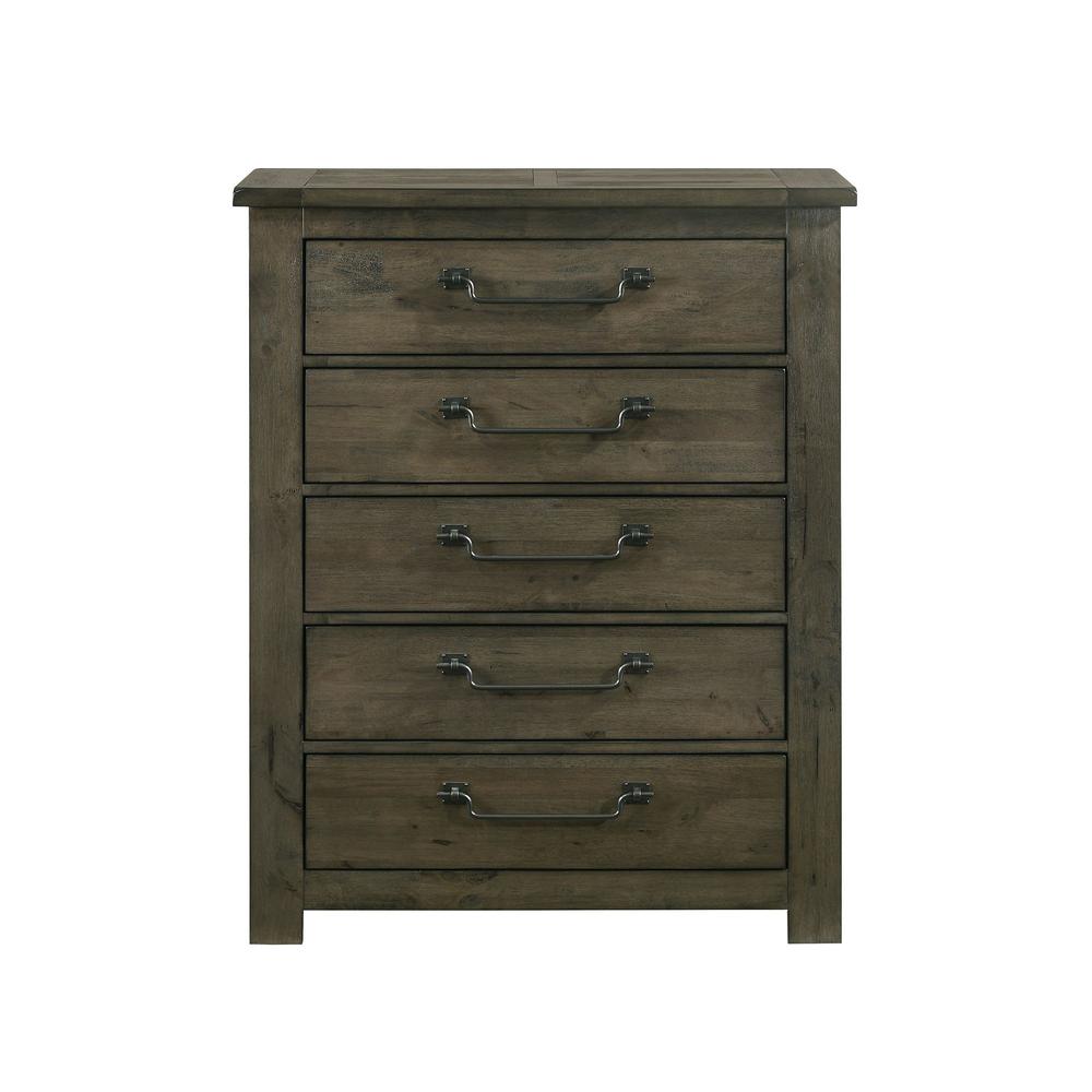 Memphis 5-Drawer Chest in Grey. Picture 4