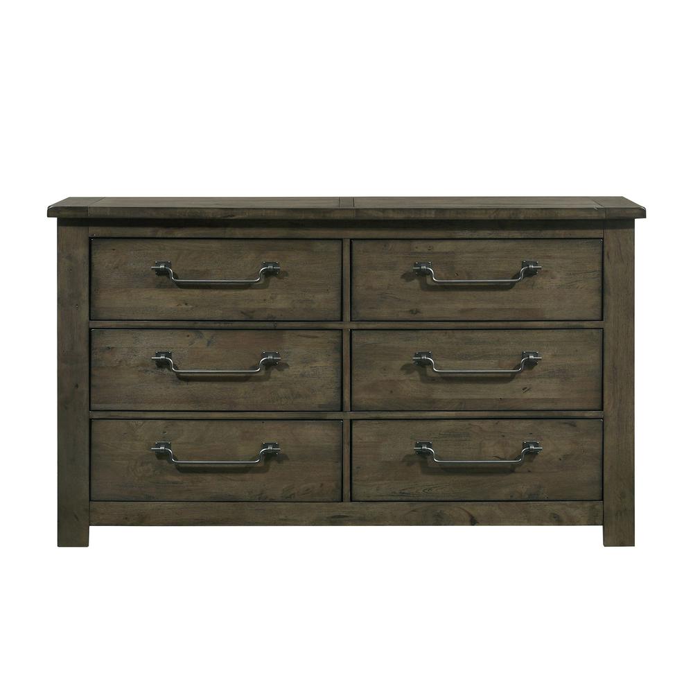 Memphis 6-Drawer Dresser in Grey. Picture 4