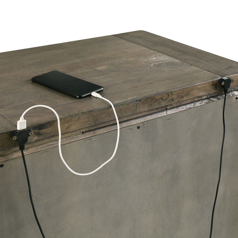 Memphis King Panel 3PC Bedroom Set in Grey. Picture 11