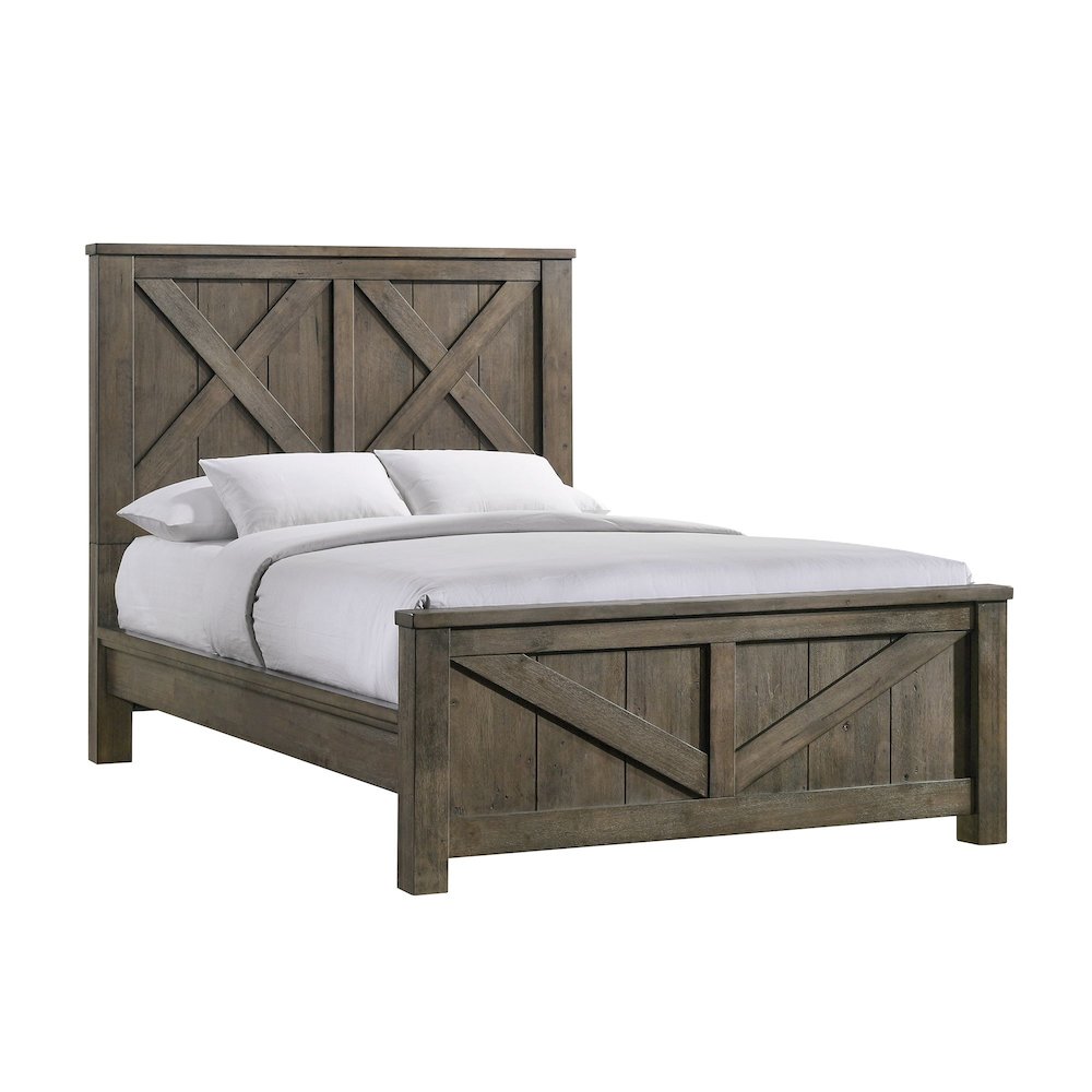 Memphis Queen Panel 3PC Bedroom Set in Grey. Picture 2