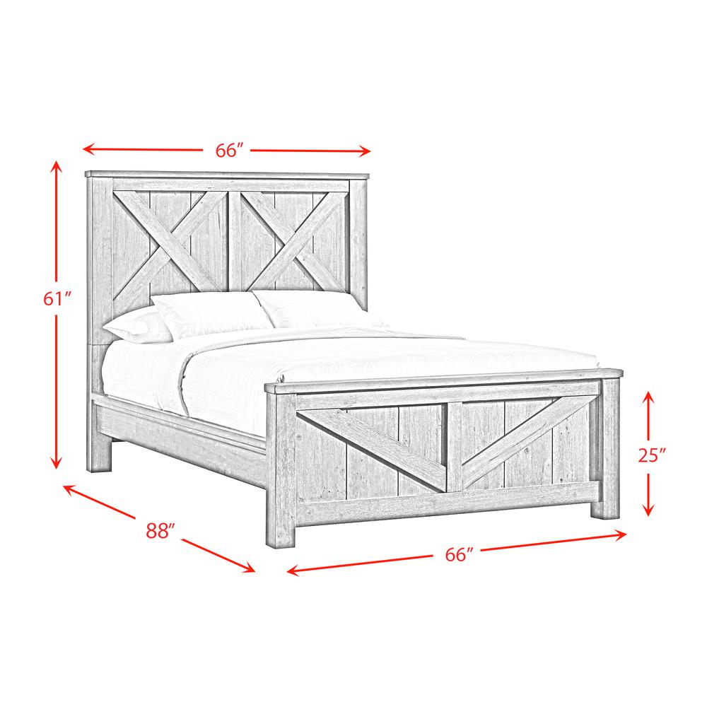 Memphis Queen Panel Bed in Grey. Picture 4