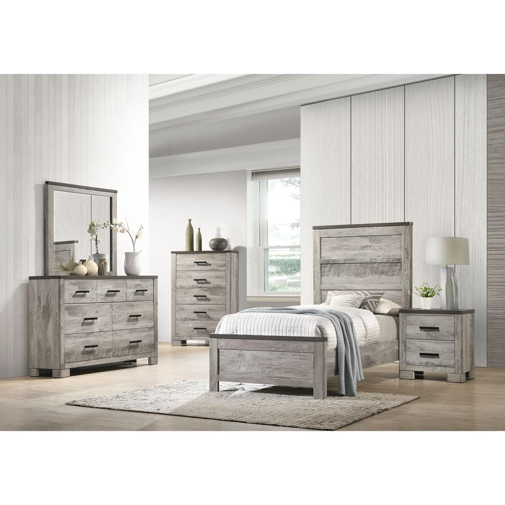 Adam Twin Panel Bed in Gray. Picture 2
