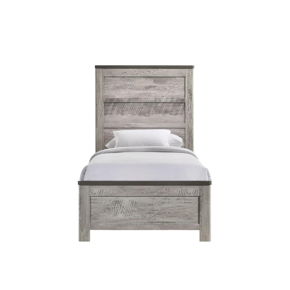 Adam Twin Panel Bed in Gray. Picture 4