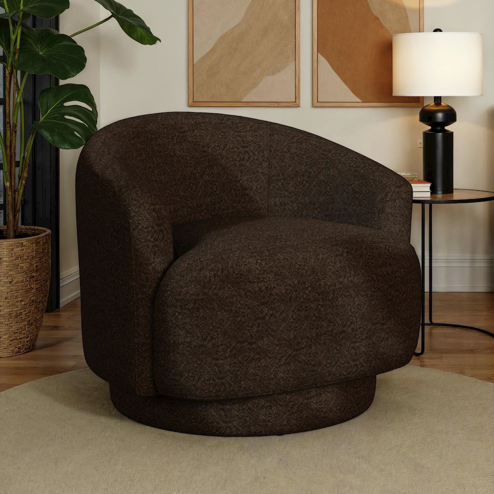 Oasis Swivel Chair in JH Chocolate. Picture 2