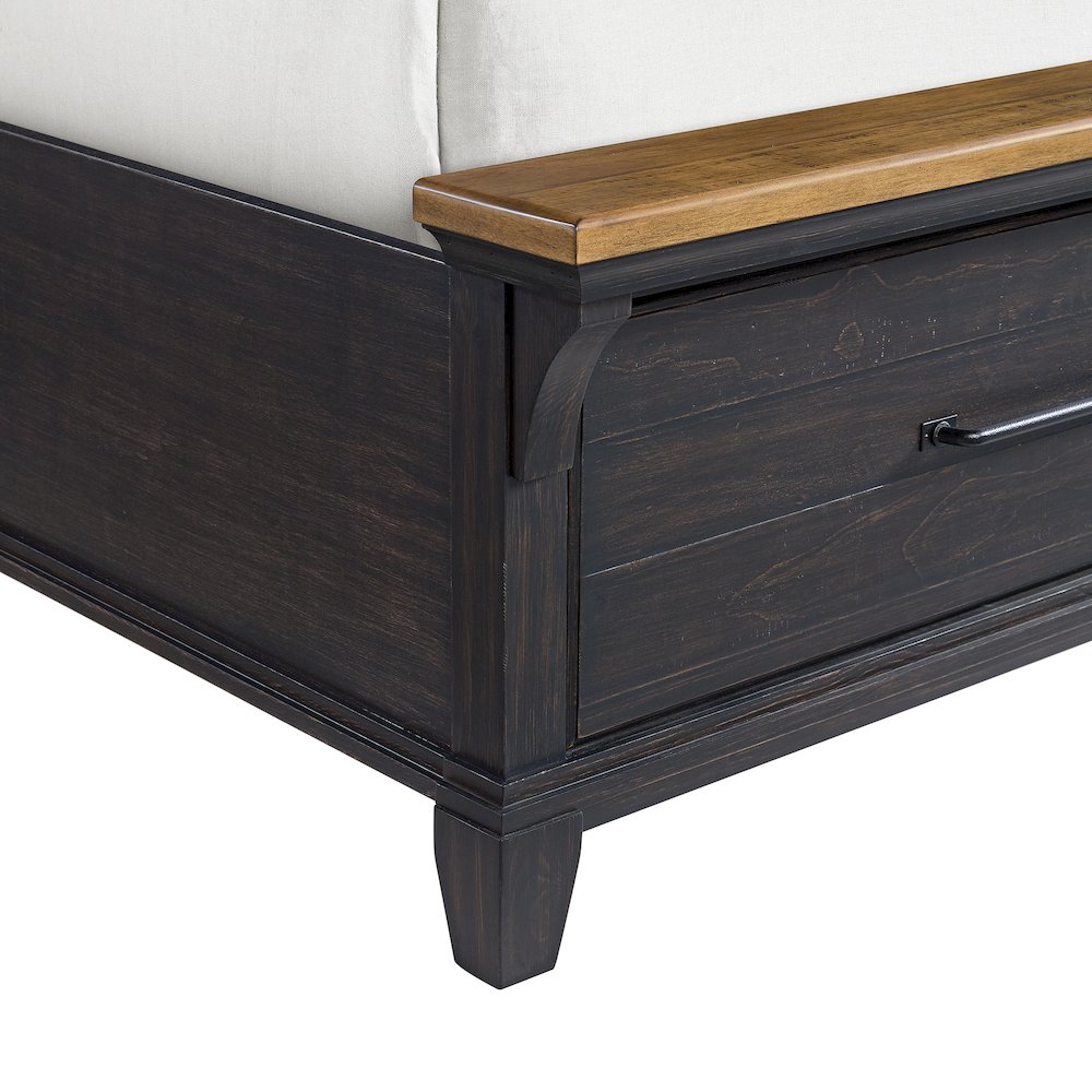 Johnshaven  Queen Storage Bed in Espresso & Brown. Picture 7