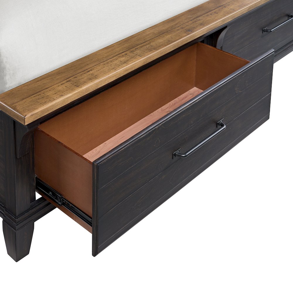 Johnshaven  Queen Storage Bed in Espresso & Brown. Picture 6
