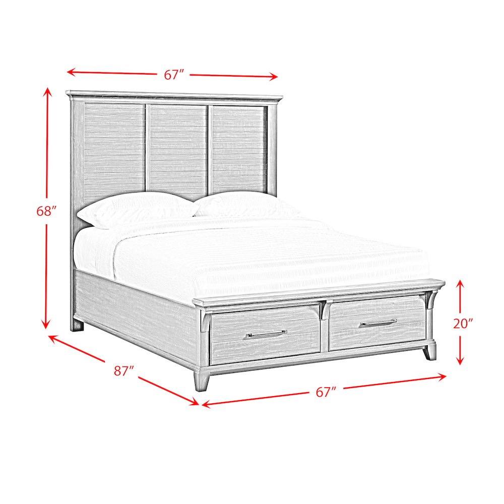 Johnshaven  Queen Storage Bed in Espresso & Brown. Picture 9
