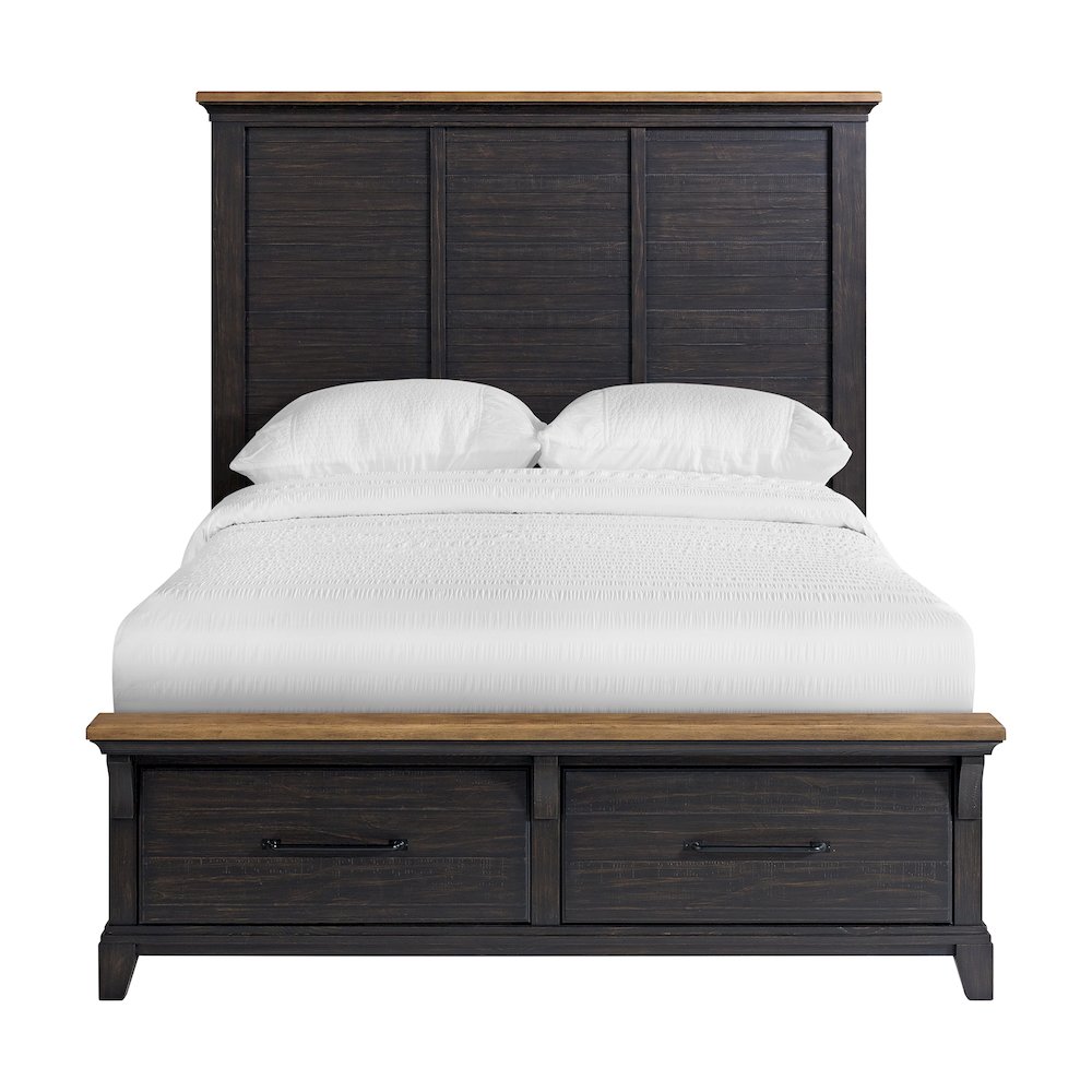Johnshaven  Queen Storage Bed in Espresso & Brown. Picture 3