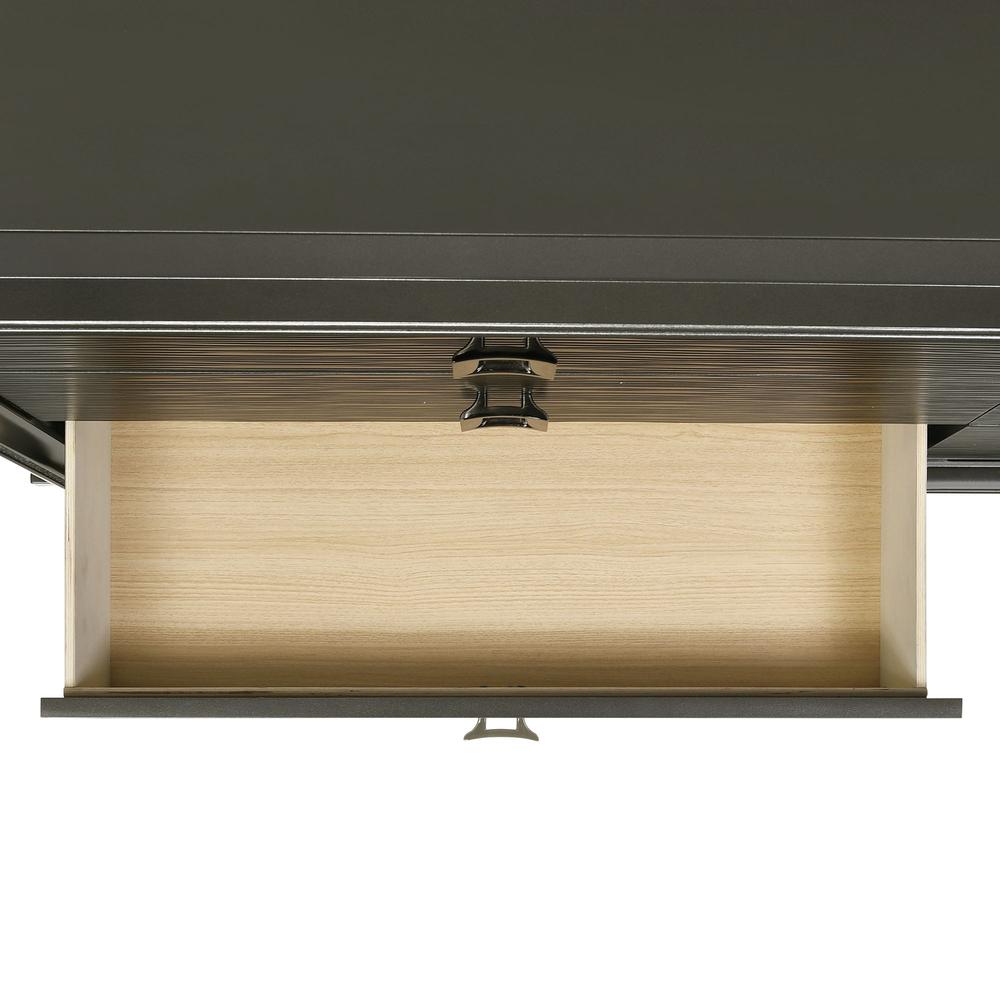 Faris King Panel 3PC Bedroom Set in Black. Picture 13