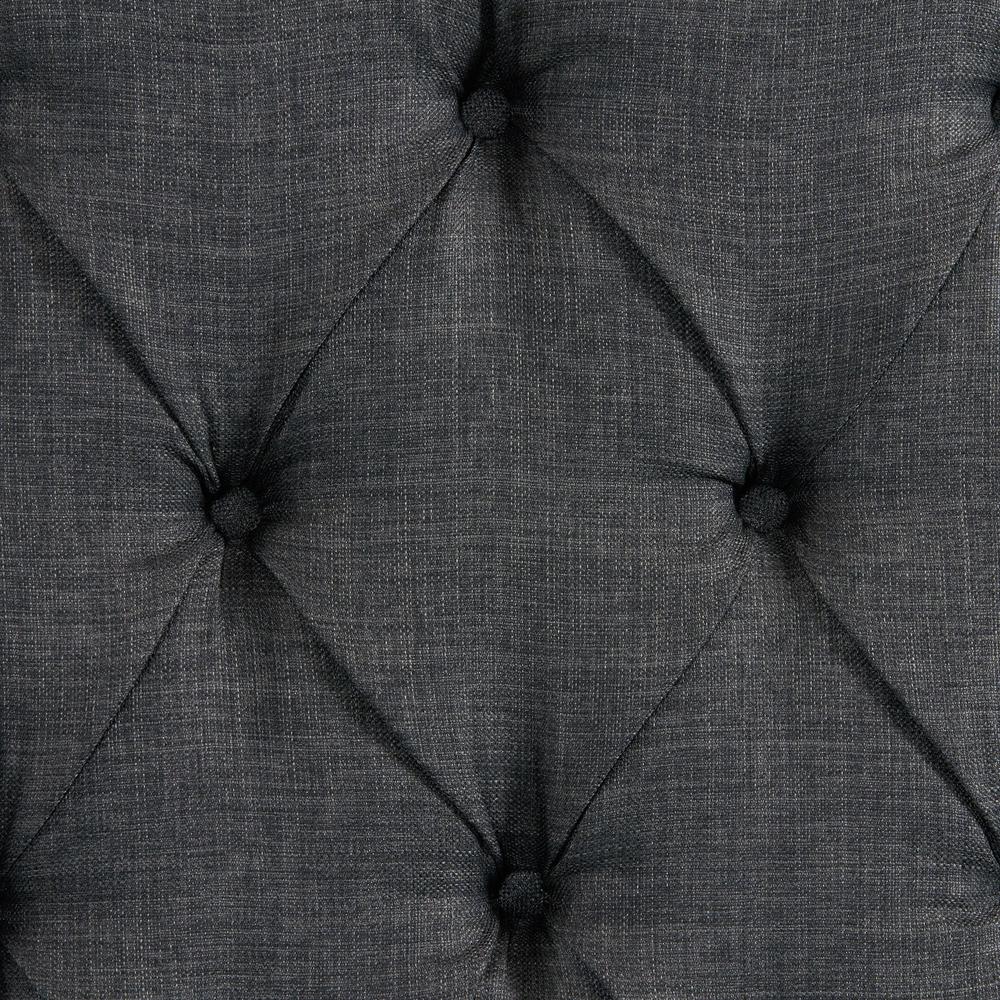 Arden King Tufted Upholstered Bed in Charcoal. Picture 8