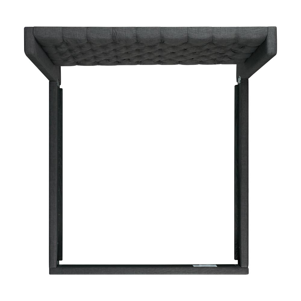 Arden King Tufted Upholstered Bed in Charcoal. Picture 5