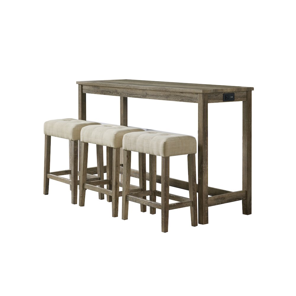 Turner Multipurpose Bar Table Set in Natural. Picture 1