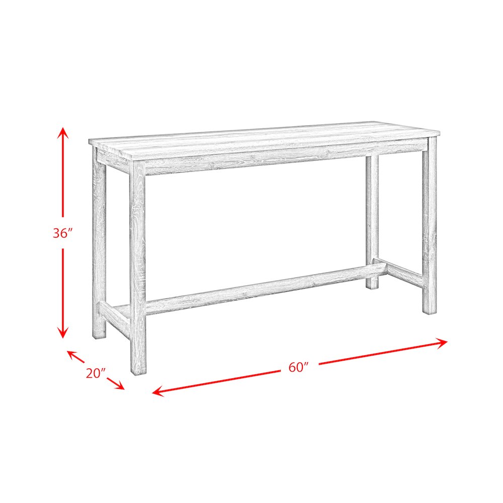 Turner Multipurpose Bar Table Set in Natural. Picture 14
