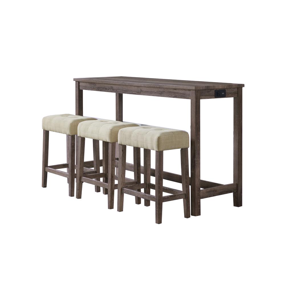 Turner Multipurpose Bar Table Set in Grey. Picture 1