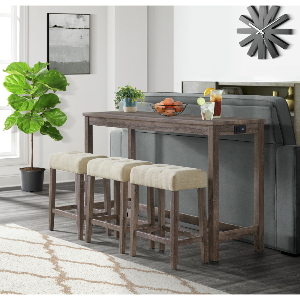 Turner Multipurpose Bar Table Set in Grey. Picture 2