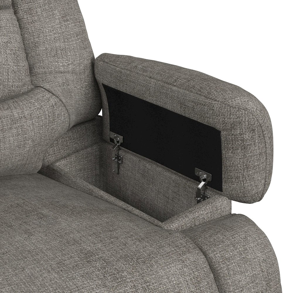 Snyder P3 Recliner with Heat Massage, zero gravity, memory foam in Amount Grey. Picture 7