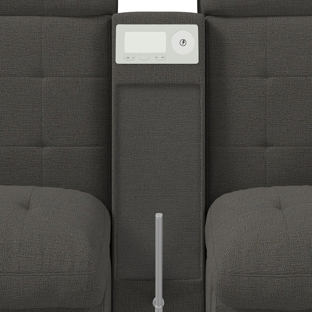 Options One 8PC Living Room Set in Palmer Plus Ash with Media Console. Picture 9