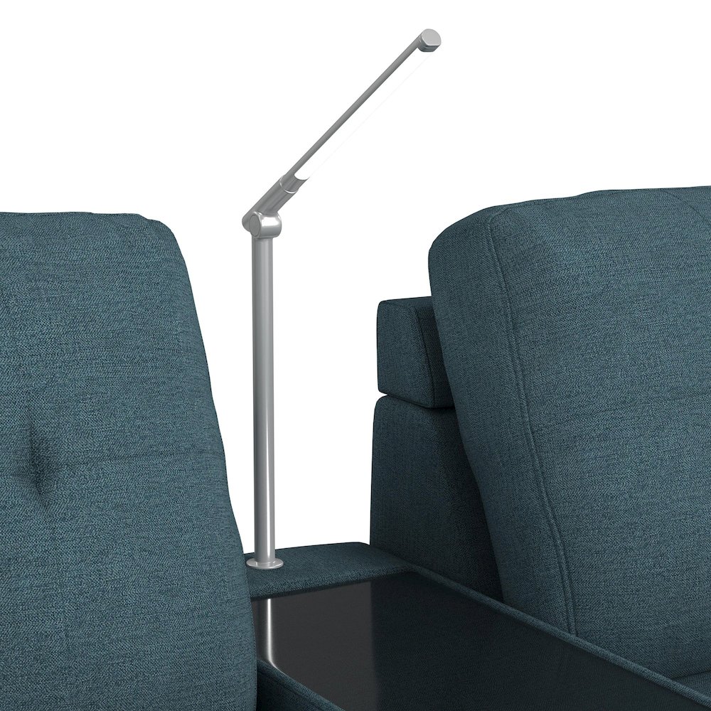 Options One 8PC Living Room Set in Palmer Plus Teal with Media Console. Picture 6