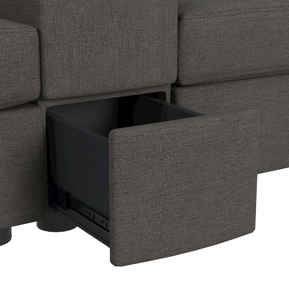 Options One 9PC Living Room Set in Palmer Plus Ash. Picture 8