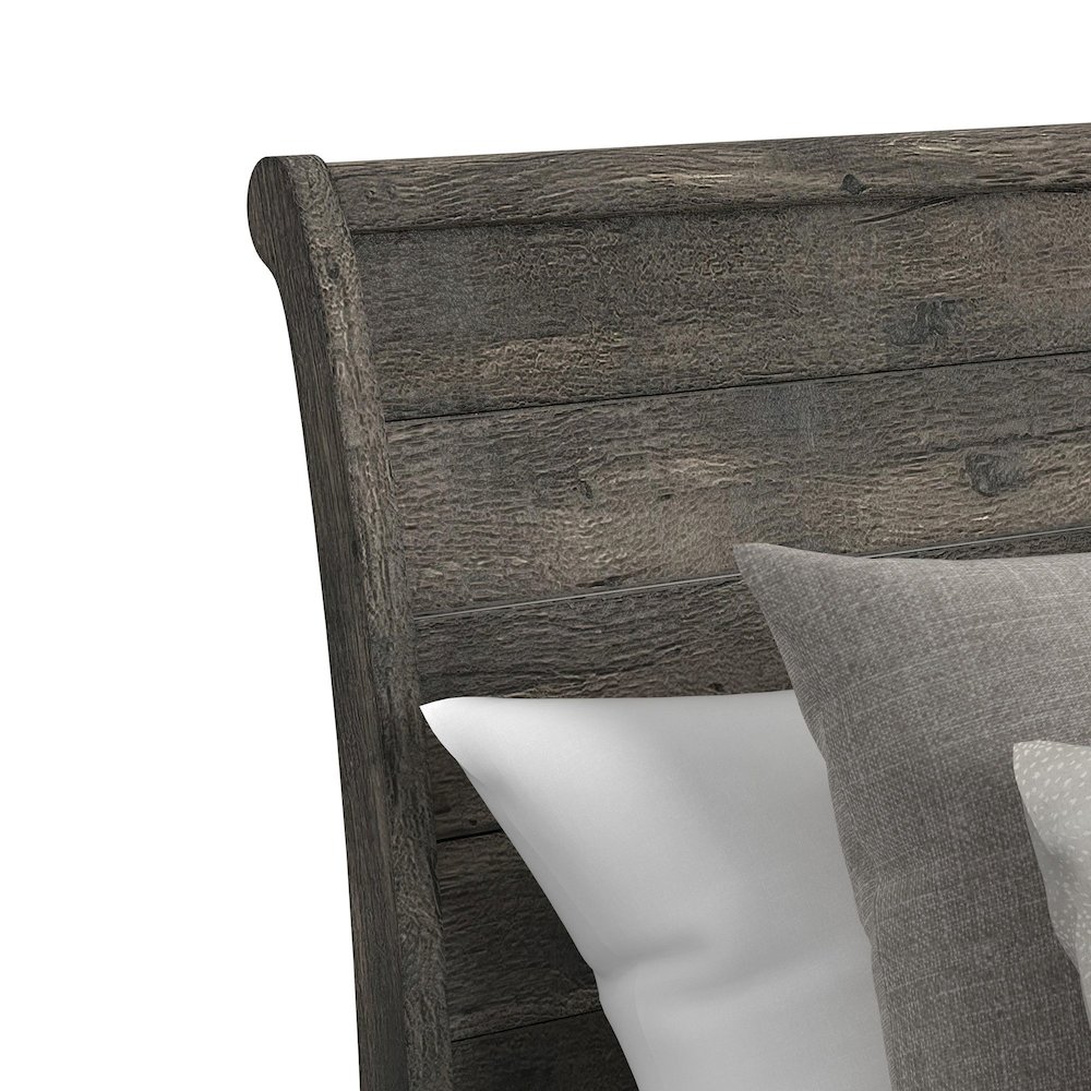 Park Ridge Twin Sleigh Storage Bed in Charcoal. Picture 4