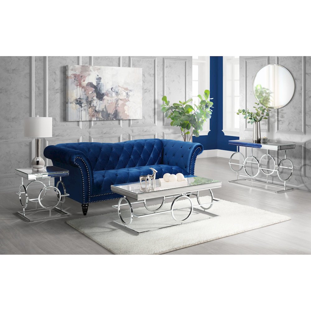 Katie Rectangle Mirrored Sofa Table. Picture 4