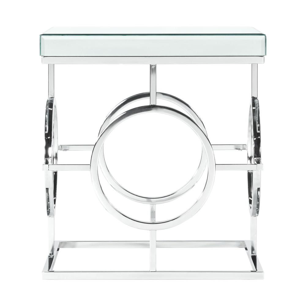 Katie Square Mirrored End Table. Picture 3