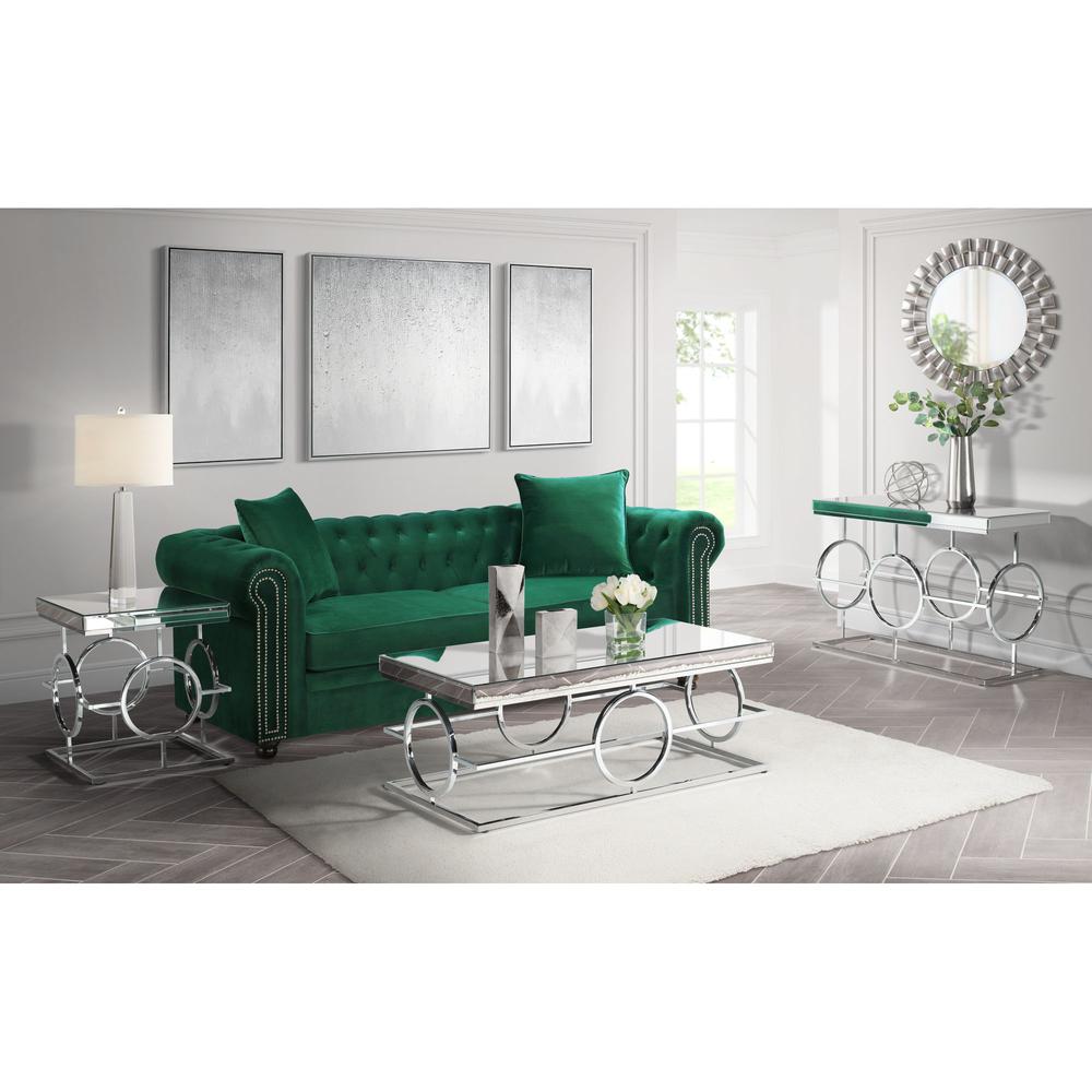 Katie Rectangle Mirrored Coffee Table. Picture 9