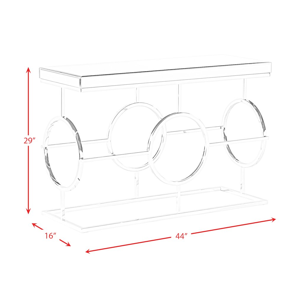 Katie Rectangle Mirrored Sofa Table. Picture 7