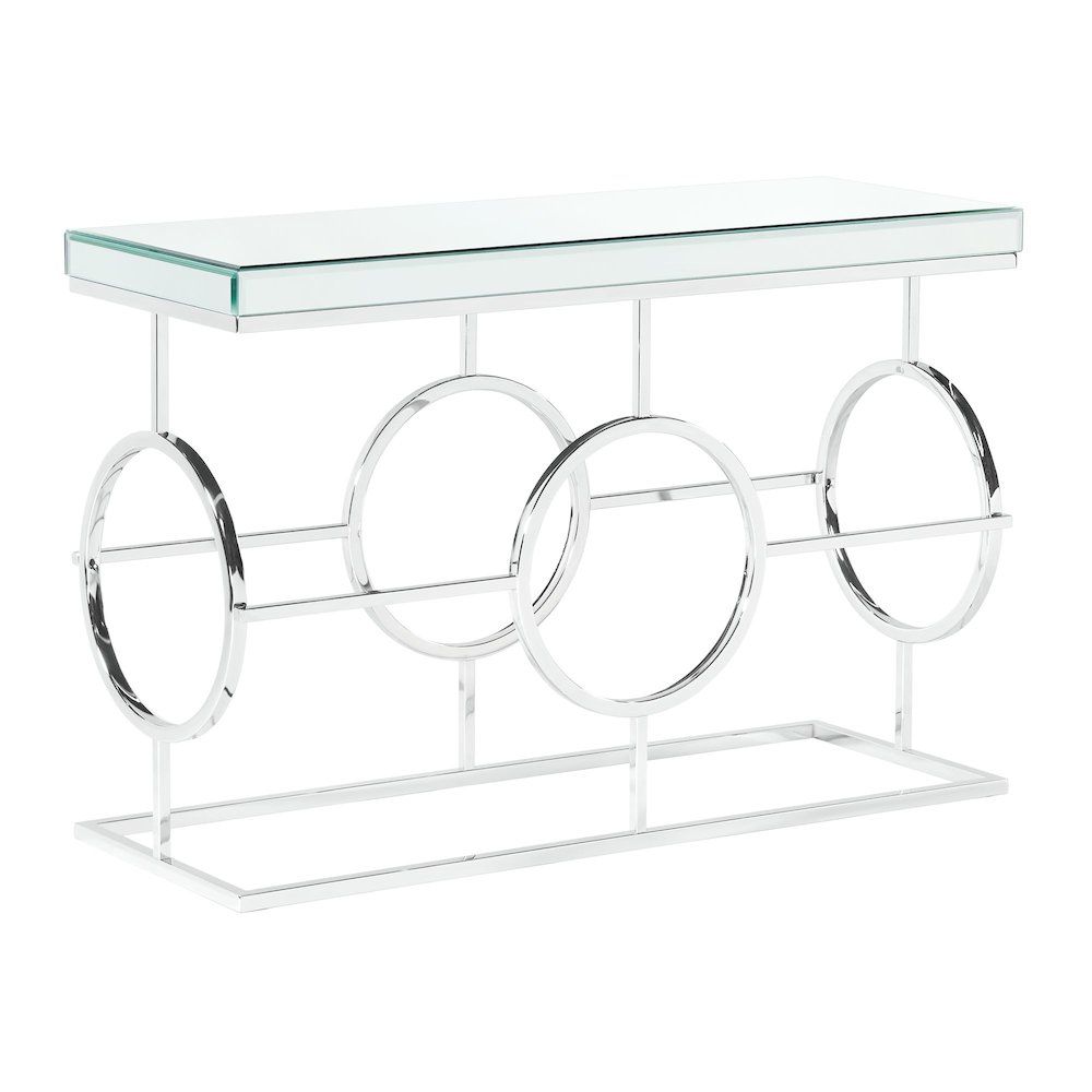 Katie Rectangle Mirrored Sofa Table. Picture 1
