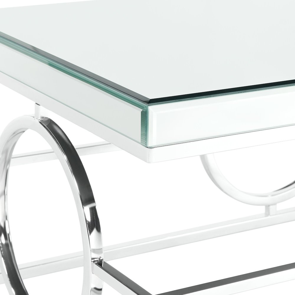 Katie Rectangle Mirrored Sofa Table. Picture 5