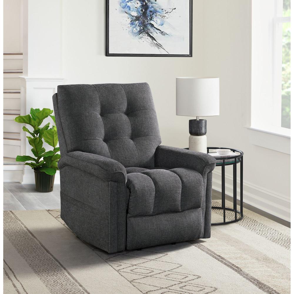 Secco Power Motion Lift Chair in 15337-2 Ribbit Charcoal. Picture 10